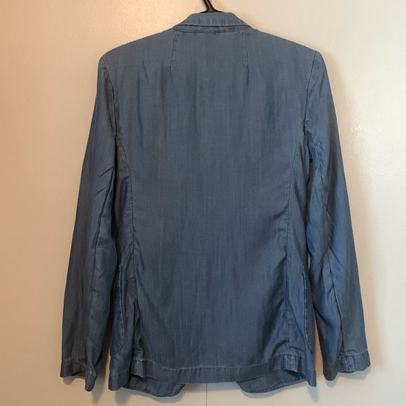 Aritzia Talula Tencel Lyocell/Cotton Open Denim Blazer Size 2 Fits Bigger - Picture 4 of 8